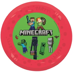 Minecraft Party set de 4 farfurii din plastic micro premium 21 cm