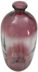 Vaza decorativa alba / roz din sticla reciclata, ø 19 x H45 cm, Napoles Mauro Ferreti