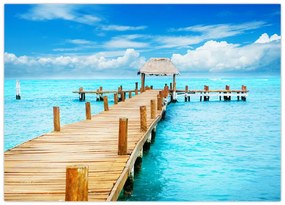 Tablou pe sticlă - Ponton (70x50 cm)