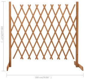 Gard cu zabrele de gradina, portocaliu, 180x100 cm, lemn brad 1, Portocaliu, 180 x 100 cm