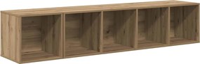 vidaXL Set dulap TV Pe perete 2 pcs Stejar Artizanal Lemn compozit