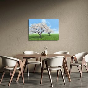 Tablou pe sticlă cu copaci (70x50 cm)