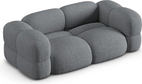 Canapea 3 locuri, Loretto, Cosmopolitan Design, 210x100x68 cm, tesatura structurata, gri