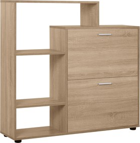 HOMCOM Dulap Pantofi Design Modern 20 Perechi pentru Hol in Lemn 101,5 x 25,5 x 98 cm | Aosom Romania