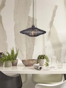 Lustra/Pendul eco din ratan Zanzibar flat 40cm S, bl