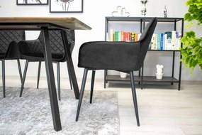OFERTA Scaun de catifea negru NOLA II. calitate secundara