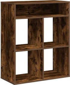 vidaXL Bibliotecă, stejar fumuriu, 66x31x80 cm, lemn prelucrat