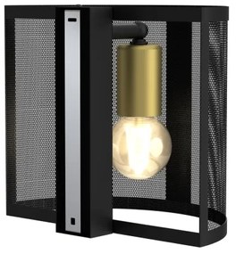 Aplică KAGA 1xE27/60W/230V neagră/aurie