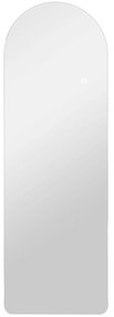 HOMCOM Oglindă de Perete în Formă de Arc cu Iluminare LED, Control Tactil și Sticlă Călită, 40x3x120 cm, Transparentă | Aosom Romania