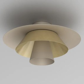 Plafonieră PLATO 1xE27/15W/230V, Ø 32 cm, bej/auriu