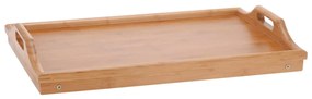 Mese de mic dejun, tavă din bambus cu picioare, 50x30 cm
