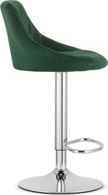 OFERTA Scaun de bar verde VELVET KAST II. calitate secundara