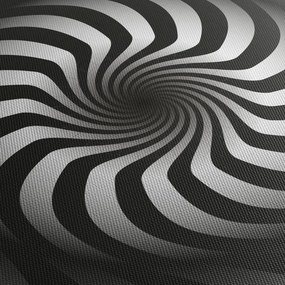 Tablou abstract cu spirala alb neagră (90x60 cm)