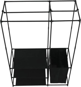 Raft multifuncţional pentru dulap, negru, ASKOT