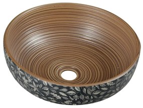 Chiuvetă maro rotundă din ceramică ø 41 cm Priori – Sapho
