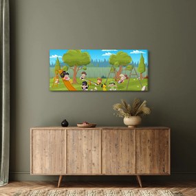 Tablou - Copii la locul de joacă (120x50 cm)