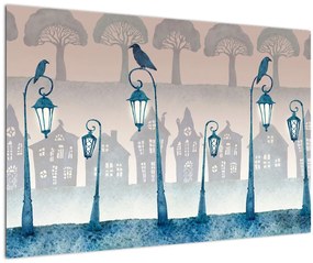 Tablou - Corbii păzind orașul (90x60 cm)