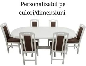 SET COM 2 MASA 160/195/95/76 + 6 SCAUNE
