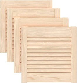 vidaXL Uși de dulap design lambriu 4 buc. 39,5x39,4 cm lemn masiv pin