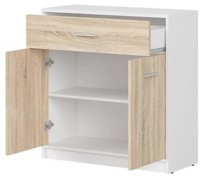Comodă Nepo Plus 5 (alb + stejar sonoma) . 1098290