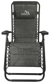 Cattara 13520 Șezlong pliabil Alicante, antracit,150 x 66 cm
