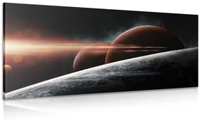 Tablou planete în galaxie