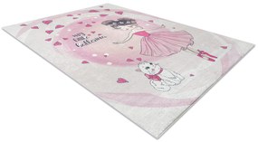 BAMBINO 2161covor lavabil Balerina, pisicuta pentru copii anti-alunecare - roz