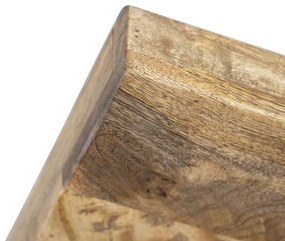 Spotlight industrial gri închis cu lemn de mango 3 lumini - Mangoes