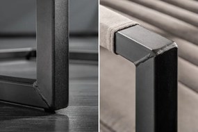 Scaun cu brate design retro Big Aston microfibra taupe