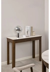 Masă consolă bej-maro închis cu blat ceramic 40x100 cm Southampton – Actona