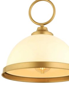 Lampă suspendată pe cablu MONZA 1xE27/40W/230V Ø 26 cm crem/bronz