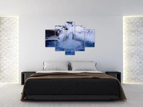 Tablou cu cascadele iarna (150x105 cm)