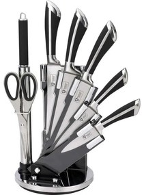 Set Cutite Ascutitor si Foarfece Royalty Line RL-KSS700, 8 piese, Suport, Otel inoxidabil