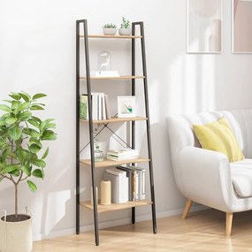 vidaXL Raft vertical cu 5 niveluri, maro deschis/negru, 56x35x174 cm