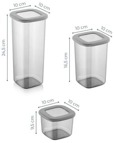 Set de Cutii pentru Depozitare, 24 Piese, Culoare Antracit, 964FRM1109