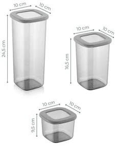 Set de Cutii pentru Depozitare, 24 Piese, Culoare Antracit, 964FRM1109