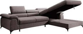 Set canapea extensibilă, maro, dreapta, HORTY ROH