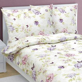 Bellatex Lenjerie de pat din bumbac Meadow violet, 140 x 220 cm, 70 x 90 cm