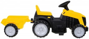 Tractor Electric cu acumulator pentru copii NOVOKIDS™ Mini Farmer Tractor, Cu remorca, Max 25 kg, 2 Viteze, Galben