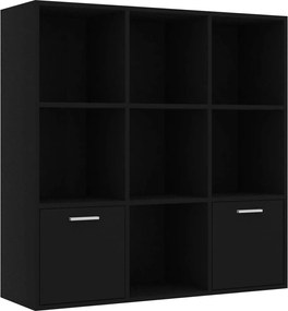 vidaXL Bibliotecă, negru, 98 x 30 x 98 cm, lemn prelucrat