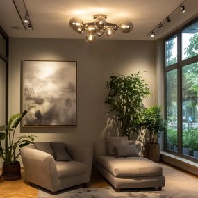 Lustră LED aplicată Brilagi MILLA 10xG9/3W/230V crom lucios/fumuriu