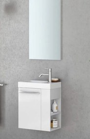 Set mobilier baie (masca si lavoar) Kolpa San Kiki 51x25xH51 cm, deschidere stanga, alb