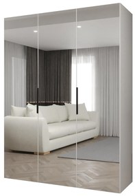 Dulap de haine 150 cm Mirabella 3 (alb + Negru). 1126459
