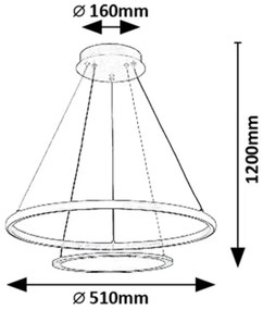Lustra LED suspendata cu telecomanda Jasero