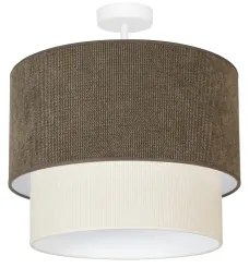 Lustră aplicată Duolla CORDUROY 1xE27/15W/230V d. 40 cm maro/crem