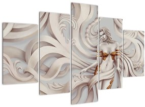 Tablou - Zeița motiv floral (150x105 cm)