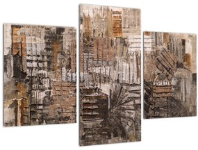 Tablou - Abstract, nuanțe maro (90x60 cm)