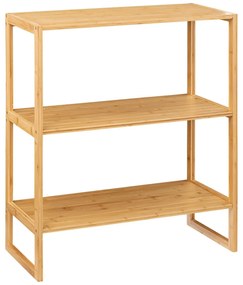 Raft pentru baie Lab'n Modul, bambus, 69,5 x 33,5 x 84 cm