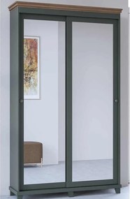 Dulap lemn masiv Jardon cu oglindă 120cm x 50cm x 216cm Grafit