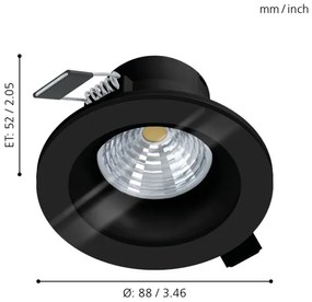 Corp de iluminat LED pentru baie dimabil SALABATE LED/6W/230V 2700K IP44 Eglo 99493